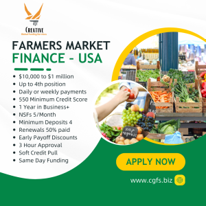 Farmers Market Finance Available - USA