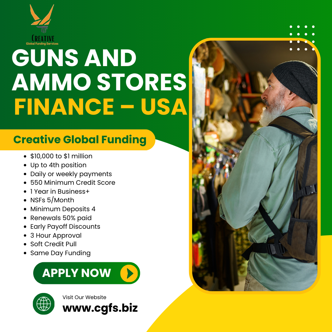 Guns and Ammo Store Finance | USA
