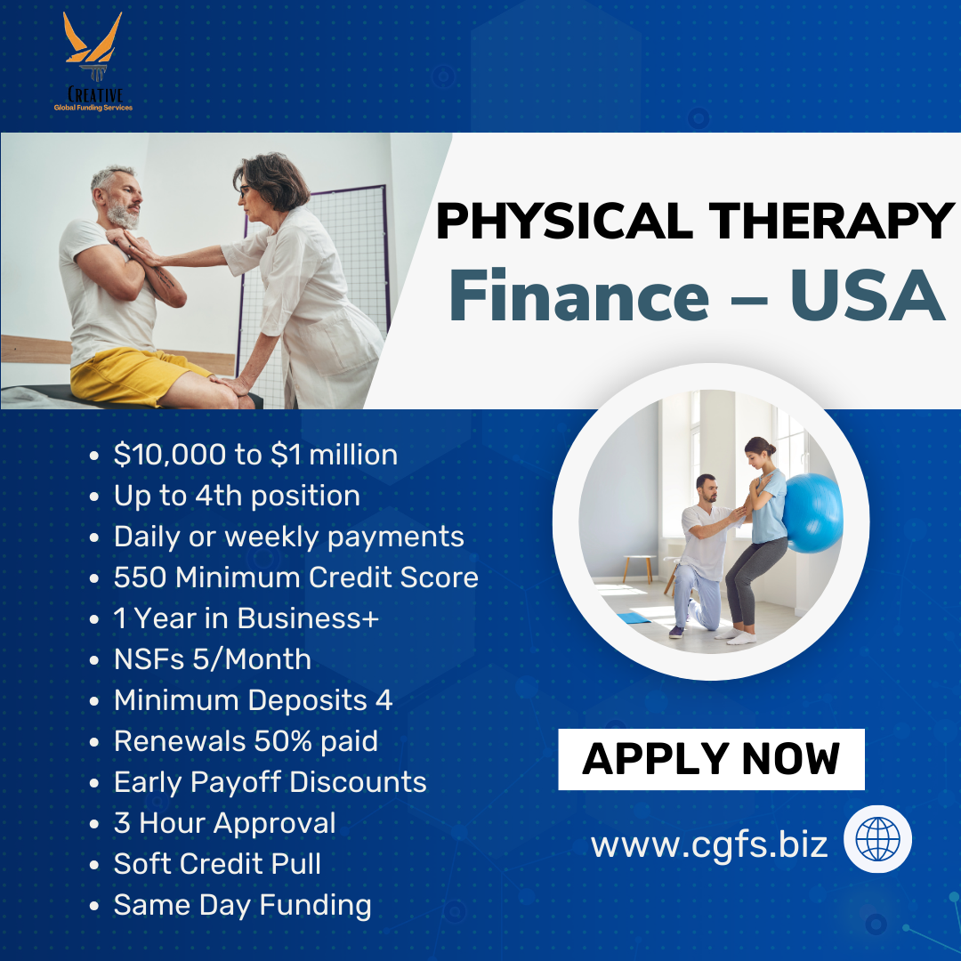 Physical Therapy Business Finance Available - USA